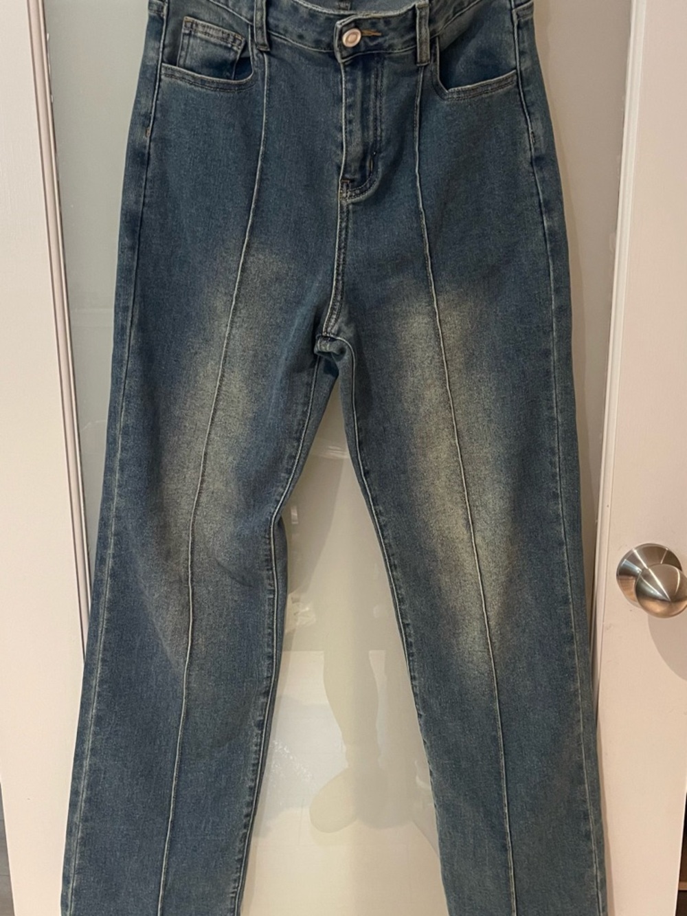 Wide Leg High-Rise Blue Jeans for Women - Picture 4 of 4